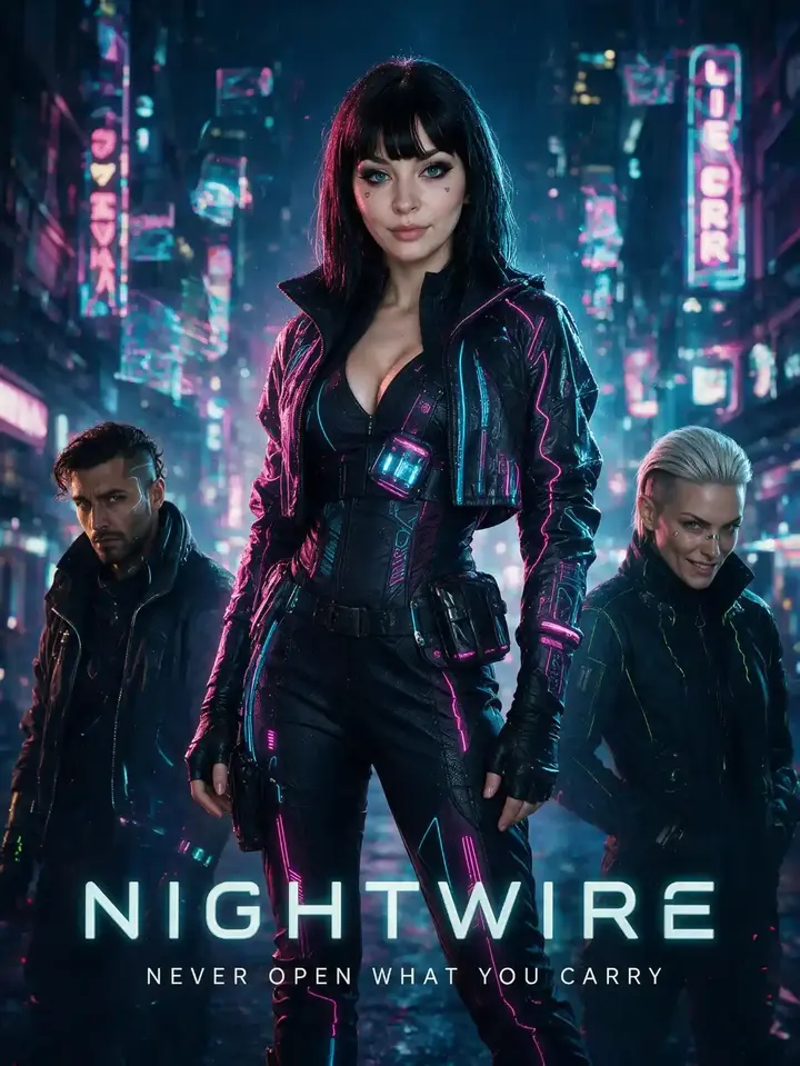 NightWire poster – Candy Shorts AI series