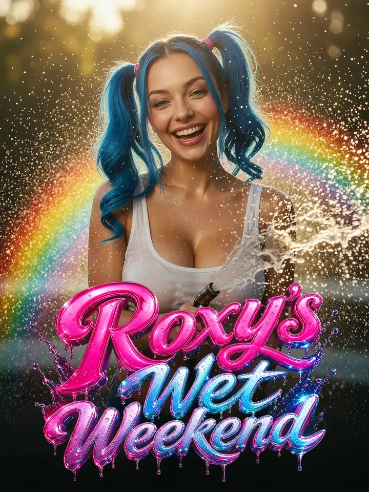 Roxy's Wet Weekend poster – Candy Shorts AI series